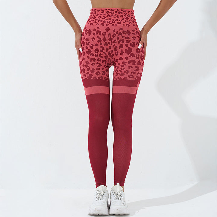 Leopard Print Fitness Pants For Women High Waist Butt Lifting Seamless Leggings Elastic Running Sport Training Yoga Pants Gym Outfits Clothing-Women's Outerwear 2023-Zishirts