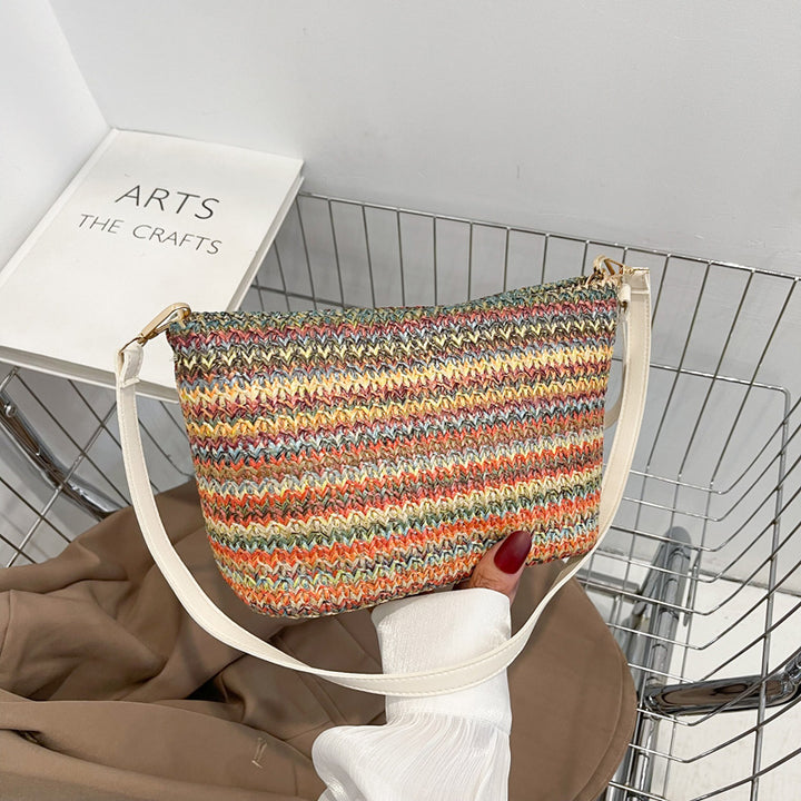 Rainbow Horizontal Striped Bucket Bag Popular This Year-Women's Bags-Zishirts