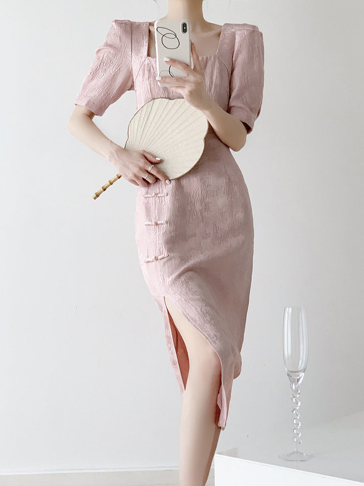 Slimming Sweet Elegance French New Chinese Style Cheongsam And Dress-Lady Dresses-Zishirts