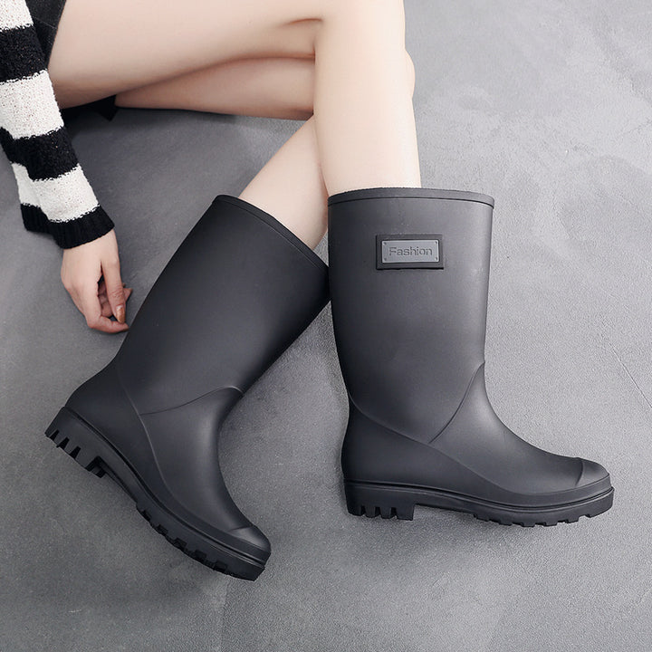 Thickened Detachable Cotton Water Boots For Warmth And Rain Boots-Womens Footwear-Zishirts