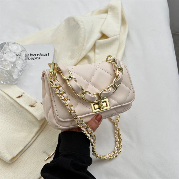 Simple Rhombus Chain Fashion High Sense Small Square Bag-Women's Bags-Zishirts