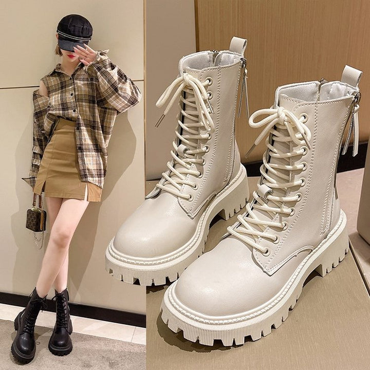 British Platform Female Boots-Womens Footwear-Zishirts