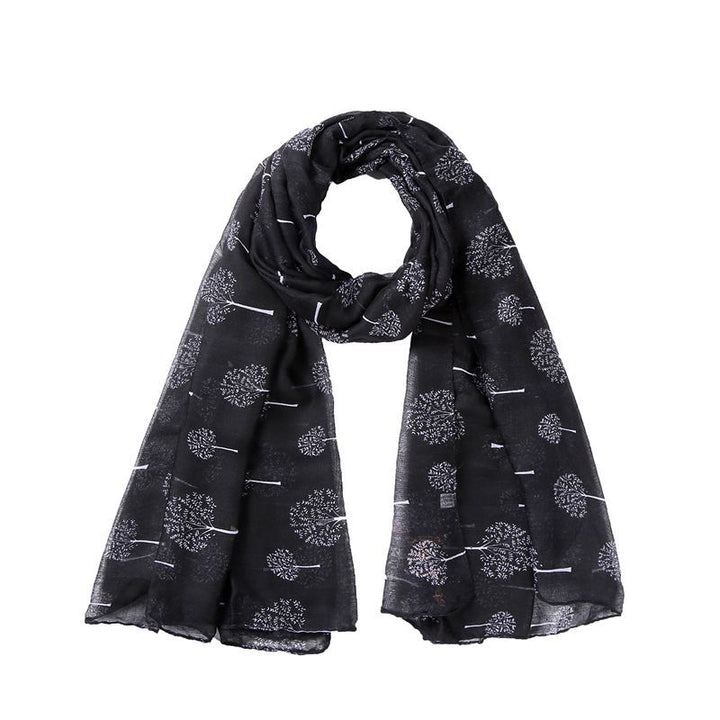 Women's Temperament Fashion Lucky Tree Print Scarf Shawl-Scarves & Wraps-Zishirts