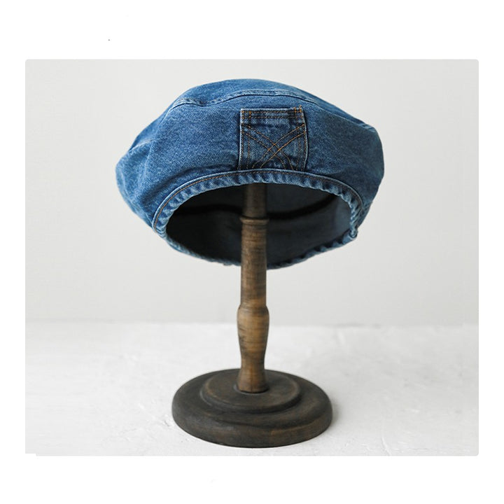 Denim Beret Women's Vintage Painter Hat-Women's Outerwear 2023-Zishirts