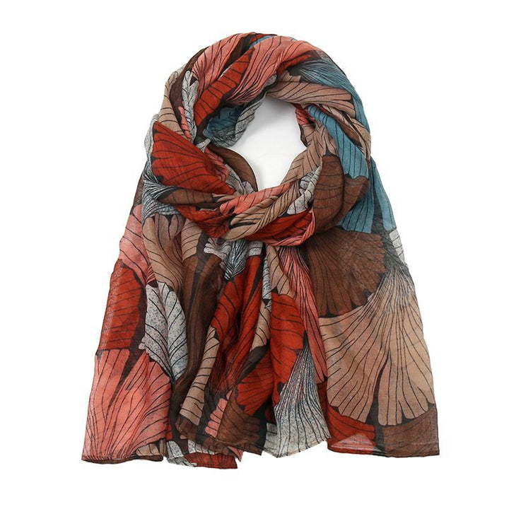 Printed Bali Yarn Scarf Women's Cotton And Linen Talma-Scarves & Wraps-Zishirts