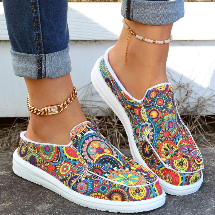 Spring And Summer New New Stylish Slippers Outer Wear Floral Cloth Shoes-Womens Footwear-Zishirts
