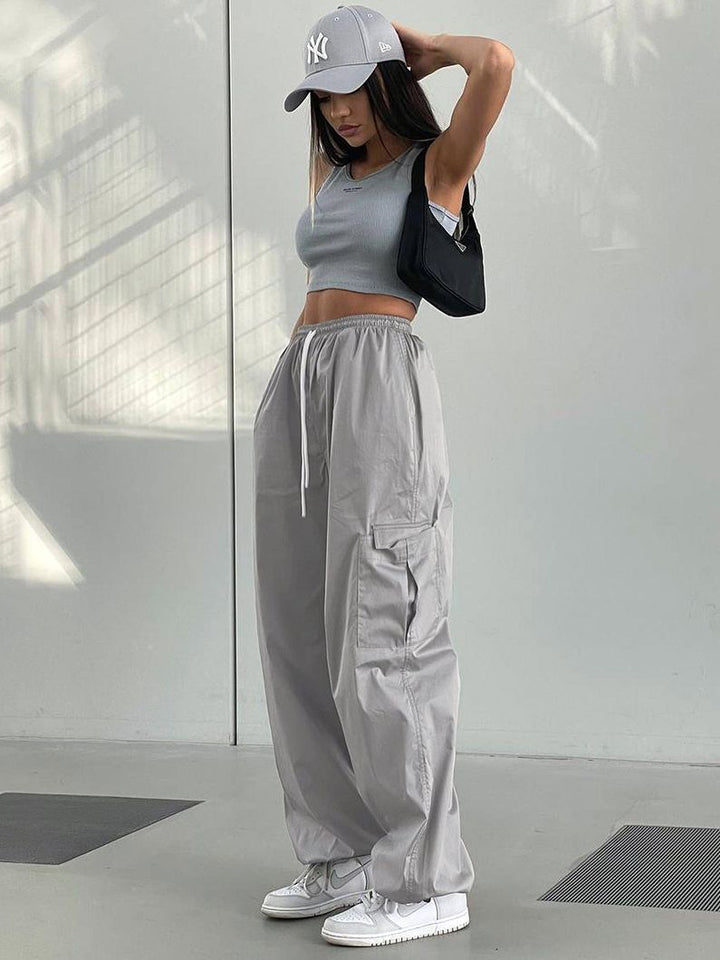 Women's Fashion Loose Solid Color Sweatpants-Suits & Sets-Zishirts