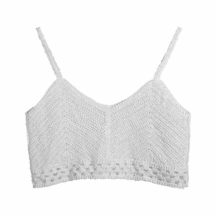 Women's Short Top Sweater Camisole-Blouses & Shirts-Zishirts