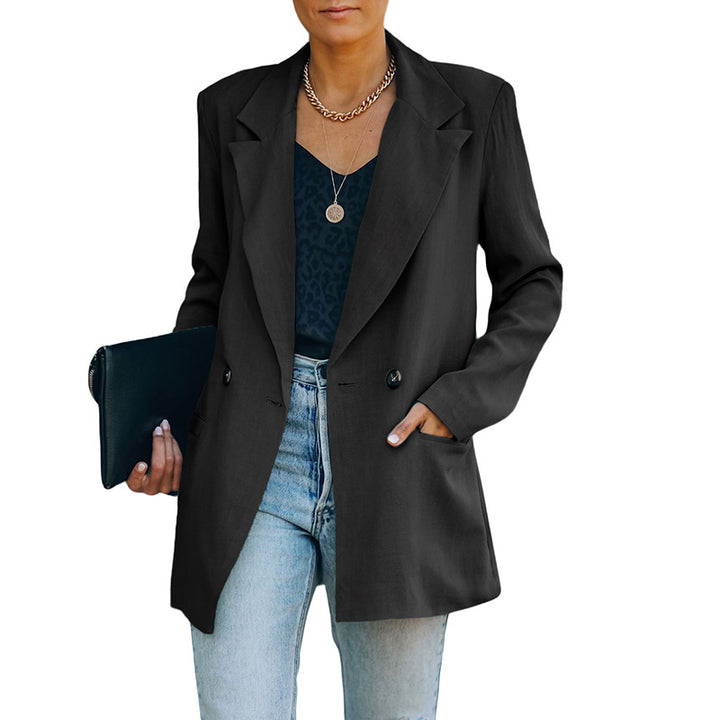 Slim Lapel Small Suit European And American Fashion Long Sleeve Business Wear Jacket-Women's Outerwear 2023-Zishirts