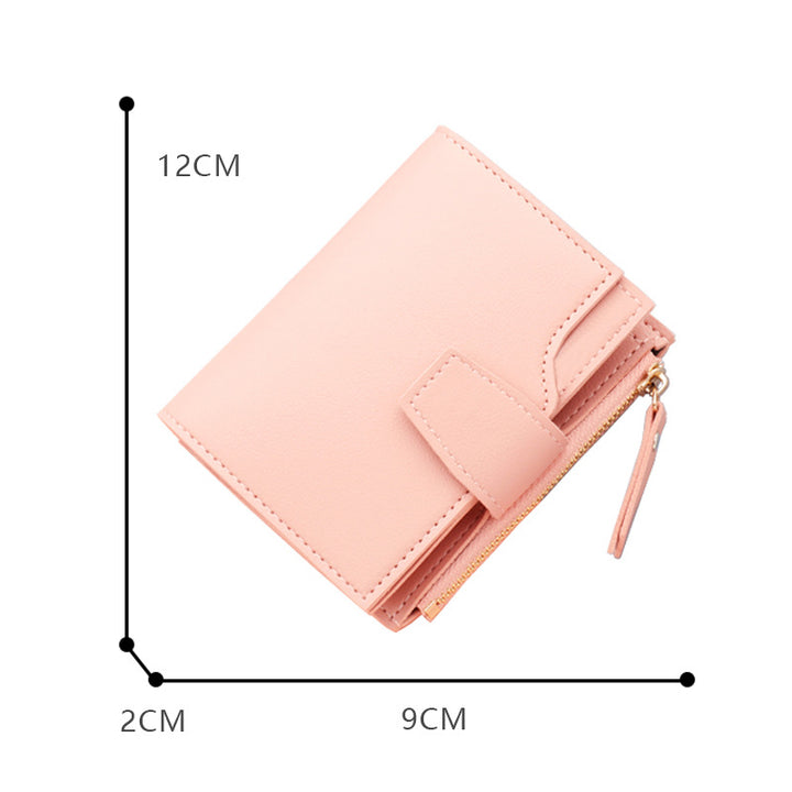 Short Multiple Card Slots Women's Wallet With Zipper-Women's Bags-Zishirts