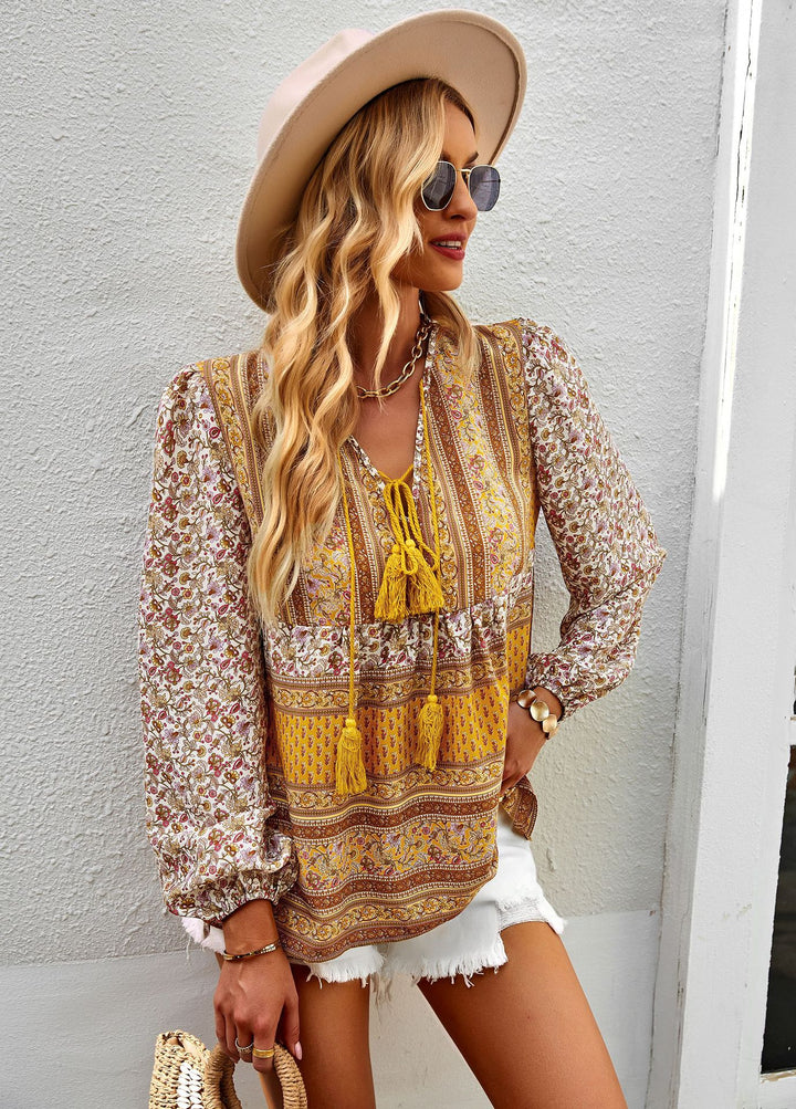 Bohemian Temperament Shirt Spring And Autumn New-Blouses & Shirts-Zishirts