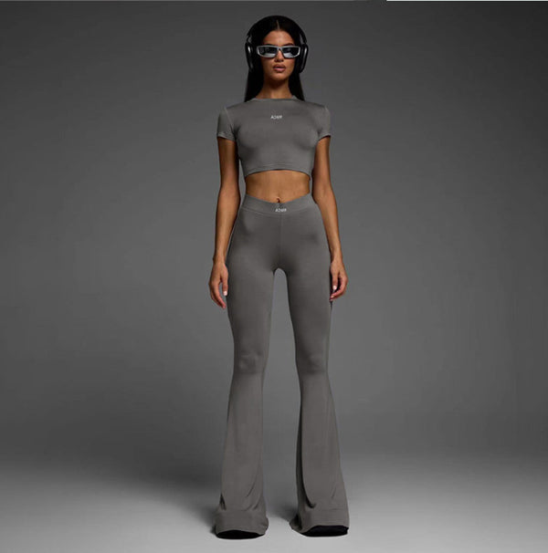 Basic Style Simple Navel T-shirt-Suits & Sets-Zishirts