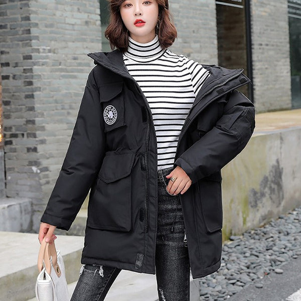 Girls' Korean-style Loose Down Cotton-padded Jacket-Women's Outerwear 2023-Zishirts