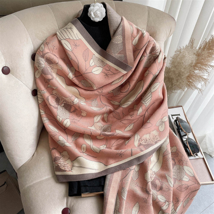 Women's Jacquard Tassel Decorative Shawl Scarf-Scarves & Wraps-Zishirts