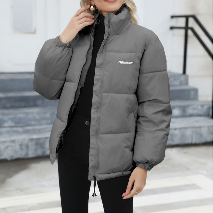 Winter Coat Women Casual Windproof Down Cotton Coat Warm Thickened Jacket Solid Outwear All-match Loose Tops Clothing-Women's Outerwear 2023-Zishirts