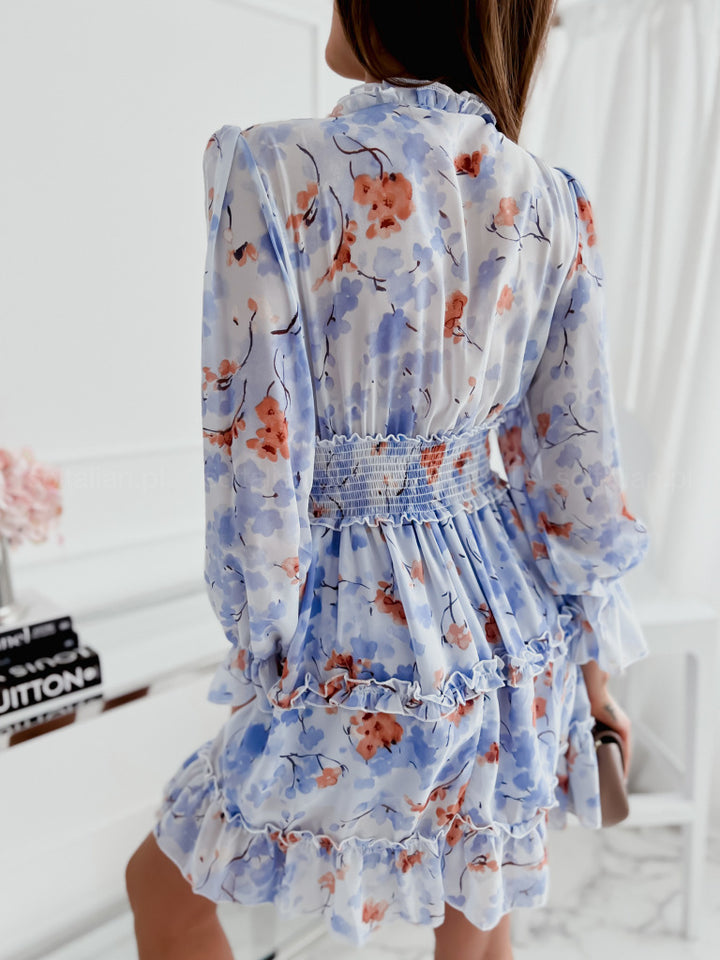 Women's Wear Floral Chiffon Dress Women's Clothing-Lady Dresses-Zishirts