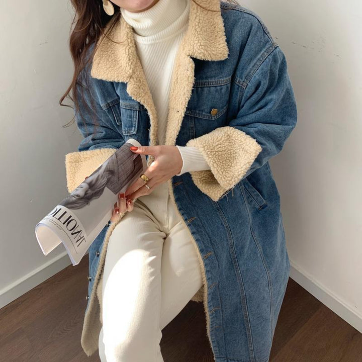 Slim And Thick Warm Denim Cotton Jacket-Jackets-Zishirts