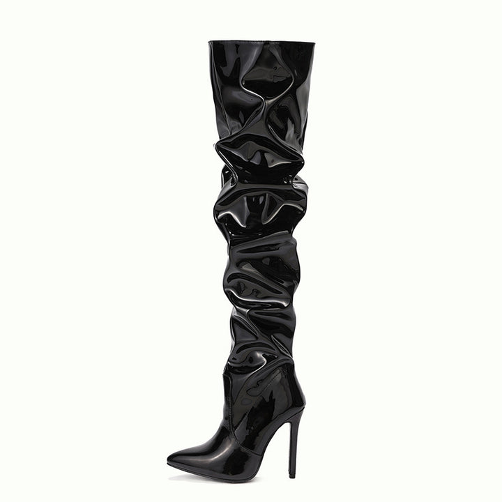 Knee High Long Boots Women Fashion Super High Heel Party Shoes-4-Zishirts