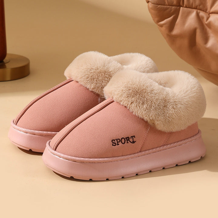 Plush Cotton Shoes For Women Winter Warm Home Slippers Outdoor Snow Boots-Womens Footwear-Zishirts