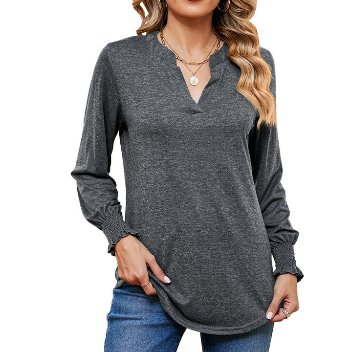 Stitching Long Sleeve Loose-fitting T-shirt Top-Womens 2024 March-Zishirts