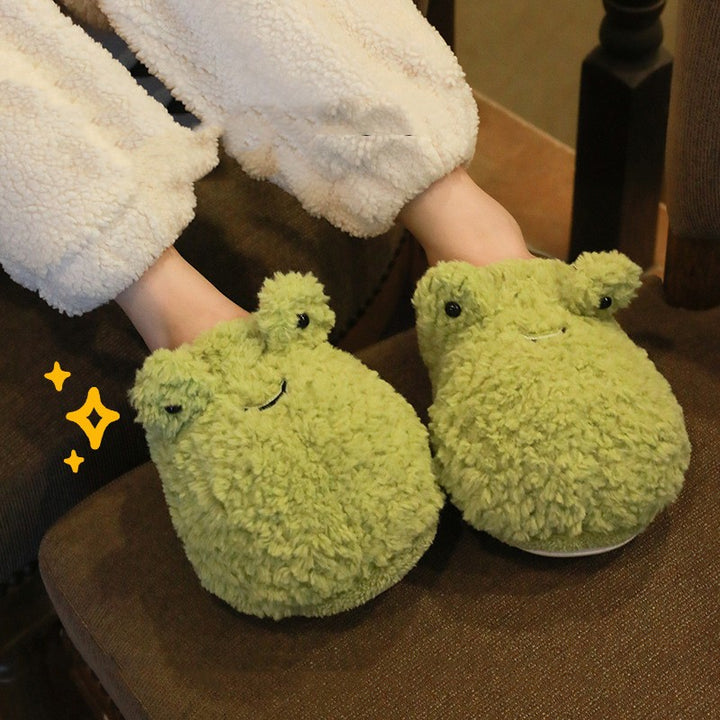 Cotton Slippers Female Winter Cute Cartoon Home-Womens Footwear-Zishirts