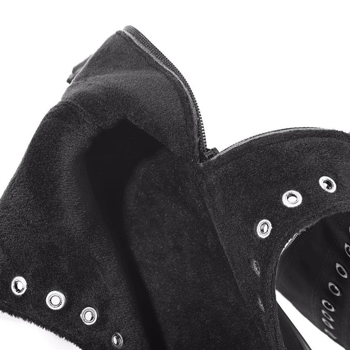 Five Pointed Star Canvas Boots-Womens Footwear-Zishirts