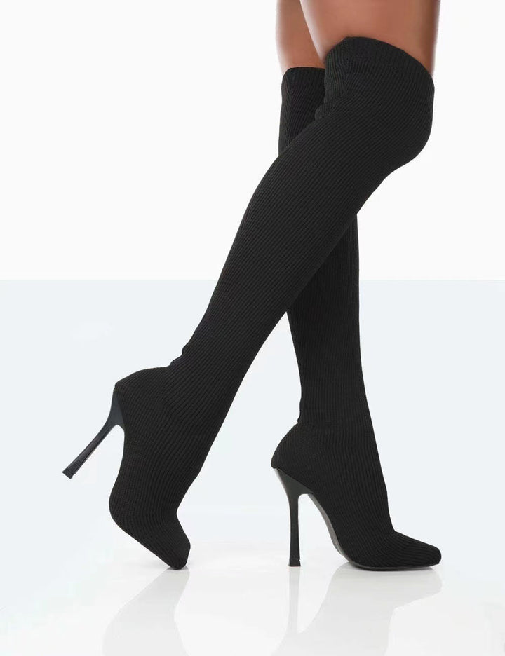 Thigh High Boots Women Over The Knee Long Boots Fashion Shoes-4-Zishirts