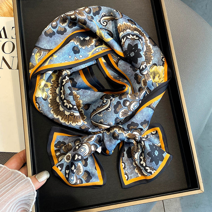 Warm Small Silk Scarf Thin Narrow Ribbon-Scarves & Wraps-Zishirts