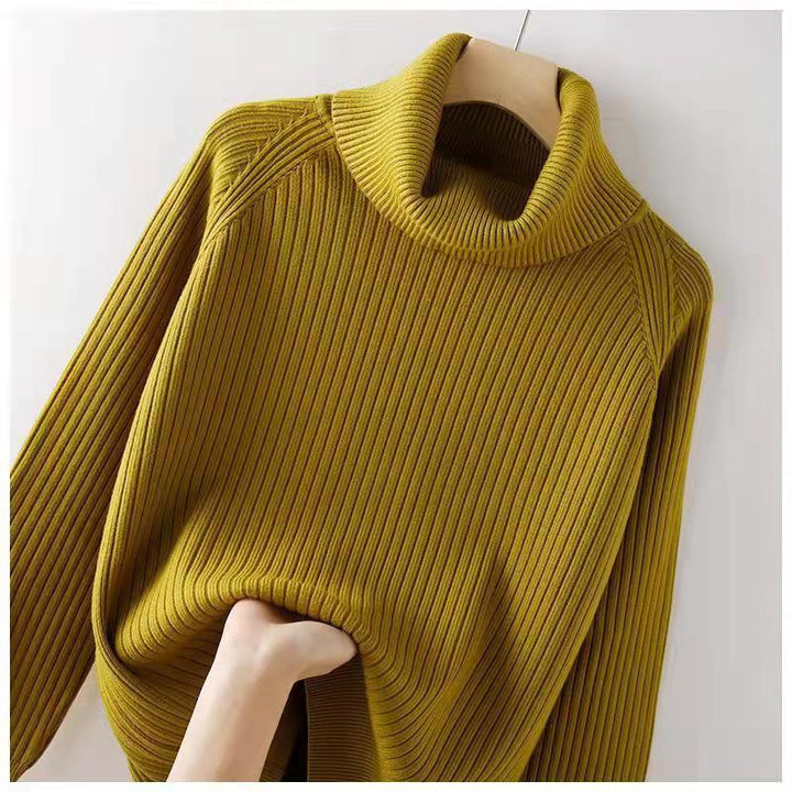 Turtleneck Bottoming Shirt Oversized Knit Sweater-Women's Outerwear 2023-Zishirts