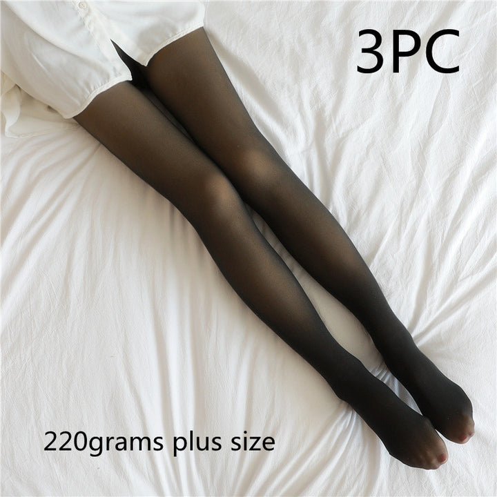 Fake Translucent Plus Size Leggings Fleece Lined Tights Fall And Winter Warm Fleece Pantyhose Women Fleece Lined Pantyhose Thermal Winter Tights-Women's Outerwear 2023-Zishirts