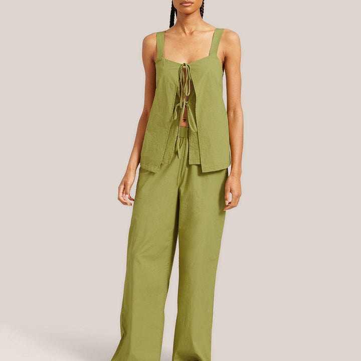 Women's Fashion Casual Sling Vest Pants Suit-Suits & Sets-Zishirts