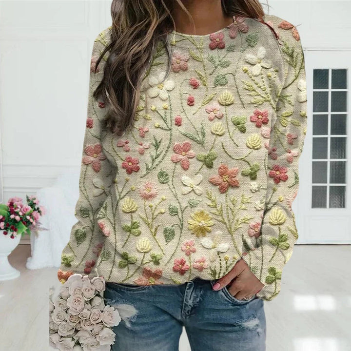 3D Printed Women's Sweater Pattern Pullover Sweater Casual Loose Long Sleeve Knitted Top-0-Zishirts