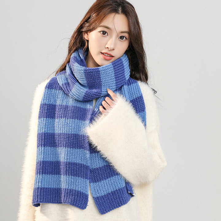 Korean Version Of The Autumn And Winter Knitted Scarf Female Cute-Scarves & Wraps-Zishirts