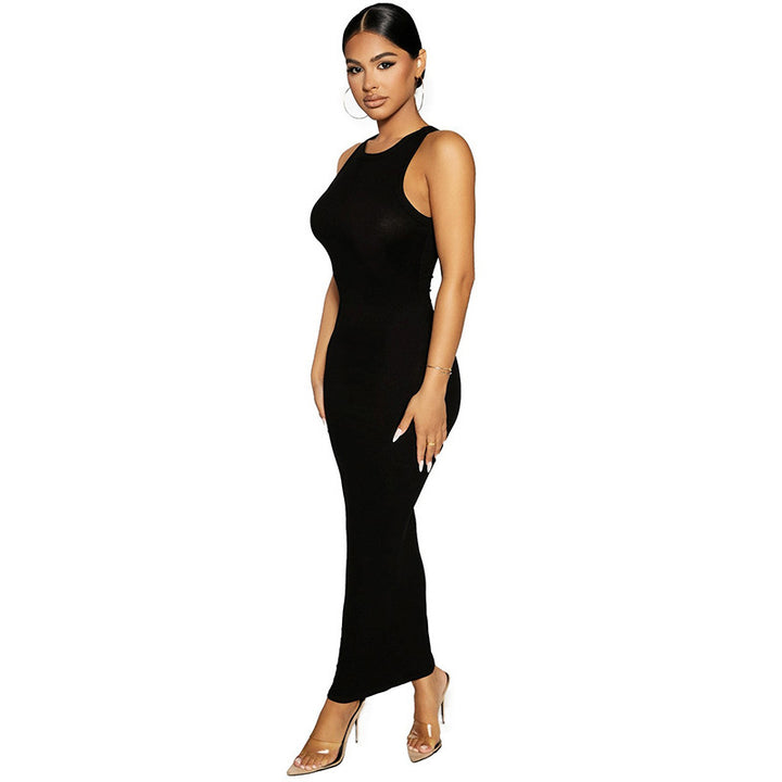 Round Neck Sleeveless Elegant Slim-fit Sheath Dress-Women's Outerwear 2023-Zishirts