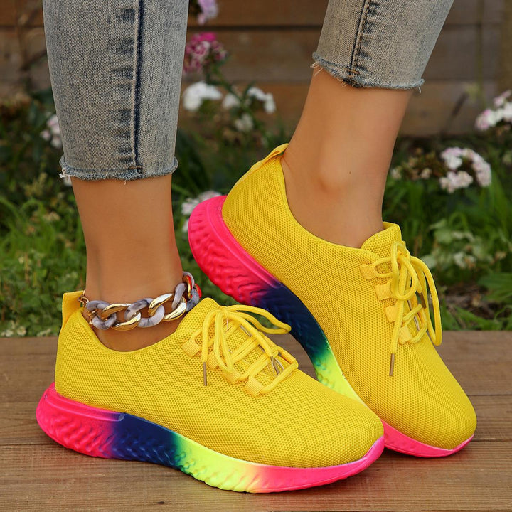 Women's Plus Size Rainbow Low Stretch Pumps-Womens Footwear-Zishirts