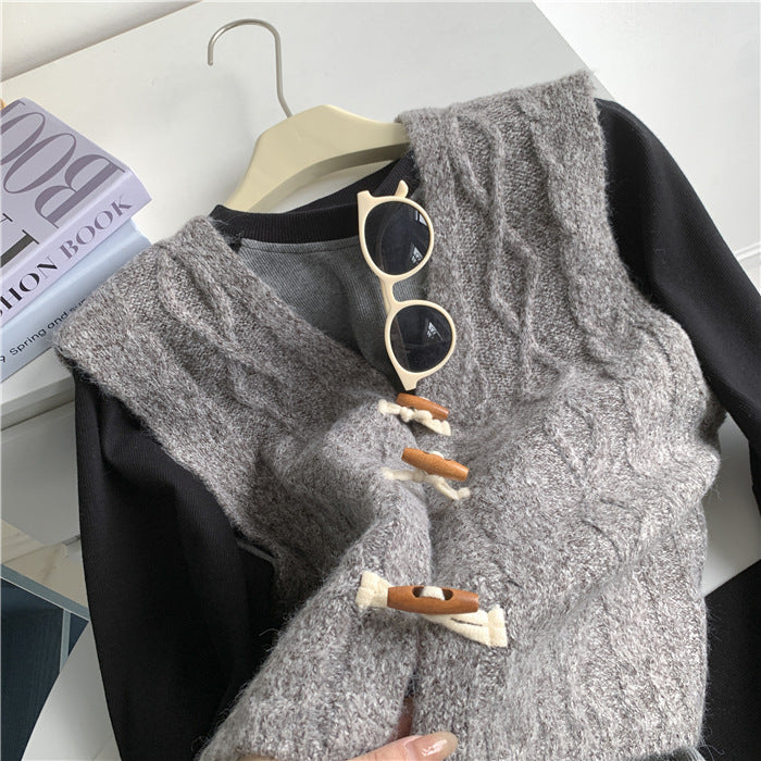 Women's Korean Style Loose Fitting Casual Design Knitted Top For Autumn And Winter-Women's Outerwear 2023-Zishirts