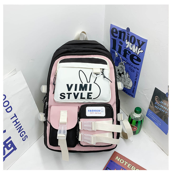 Female Junior High School Student Large Capacity Good-looking Backpack-Women's Bags-Zishirts