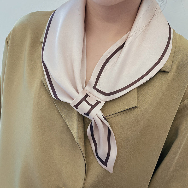 Women's Temperament Wild Letter Stewardess Scarf-Scarves & Wraps-Zishirts