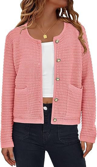 Women's Knitted Button Cardigan Top-Jackets-Zishirts