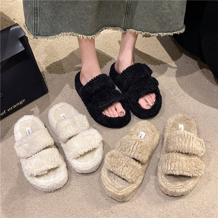 Winter Slippers With Look Design Fashion Indoor Outdoor Garden Home Shoes-Womens Footwear-Zishirts