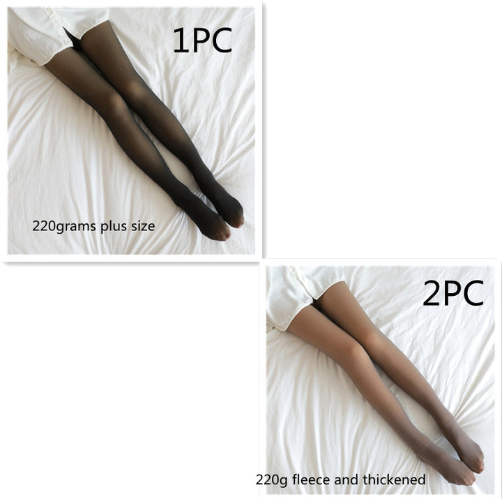 Fake Translucent Plus Size Leggings Fleece Lined Tights Fall And Winter Warm Fleece Pantyhose Women Fleece Lined Pantyhose Thermal Winter Tights-Women's Outerwear 2023-Zishirts