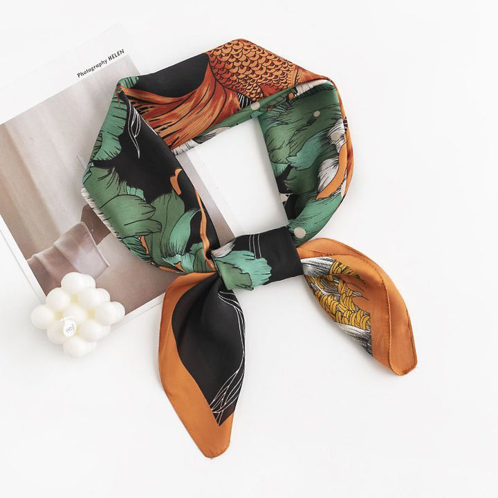 Elegant Silk Scarf Spring Matching Shirt-Scarves & Wraps-Zishirts