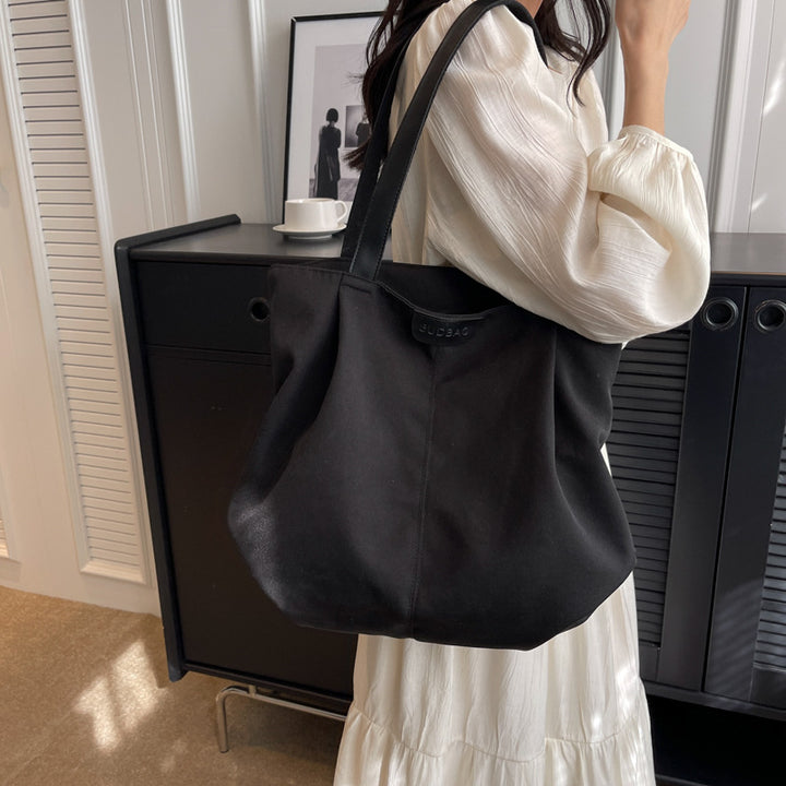 Large Capacity Totes Simple Commuting Daily Shopping Shoulder Bag Casual Handbag Women-Women's Bags-Zishirts