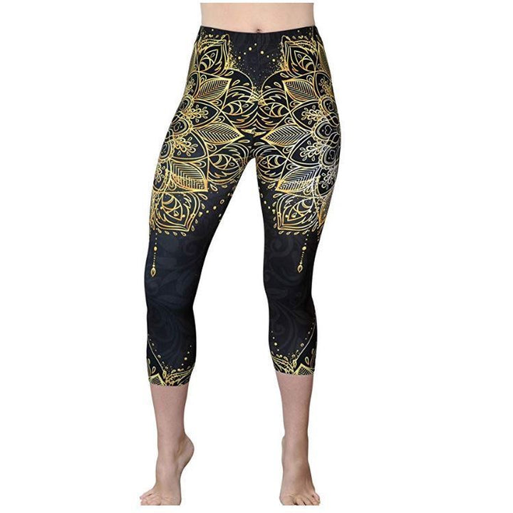 Printed High Waist High Elastic Running Fitness Sports Yoga Pants-Womens 2024 March-Zishirts