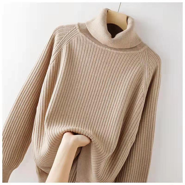 Turtleneck Bottoming Shirt Oversized Knit Sweater-Women's Outerwear 2023-Zishirts