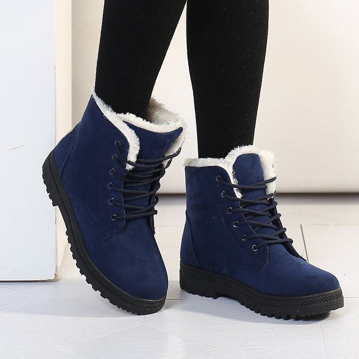 Winter Snow Boots With Warm Plush Ankle Boots For Women Shoes-Womens Footwear-Zishirts