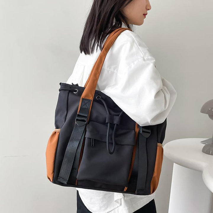 Large Capacity Contrast Color Handbag-Women's Bags-Zishirts