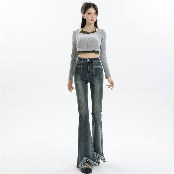 Women's Retro High-elastic Skinny Jeans-Woman Jeans-Zishirts