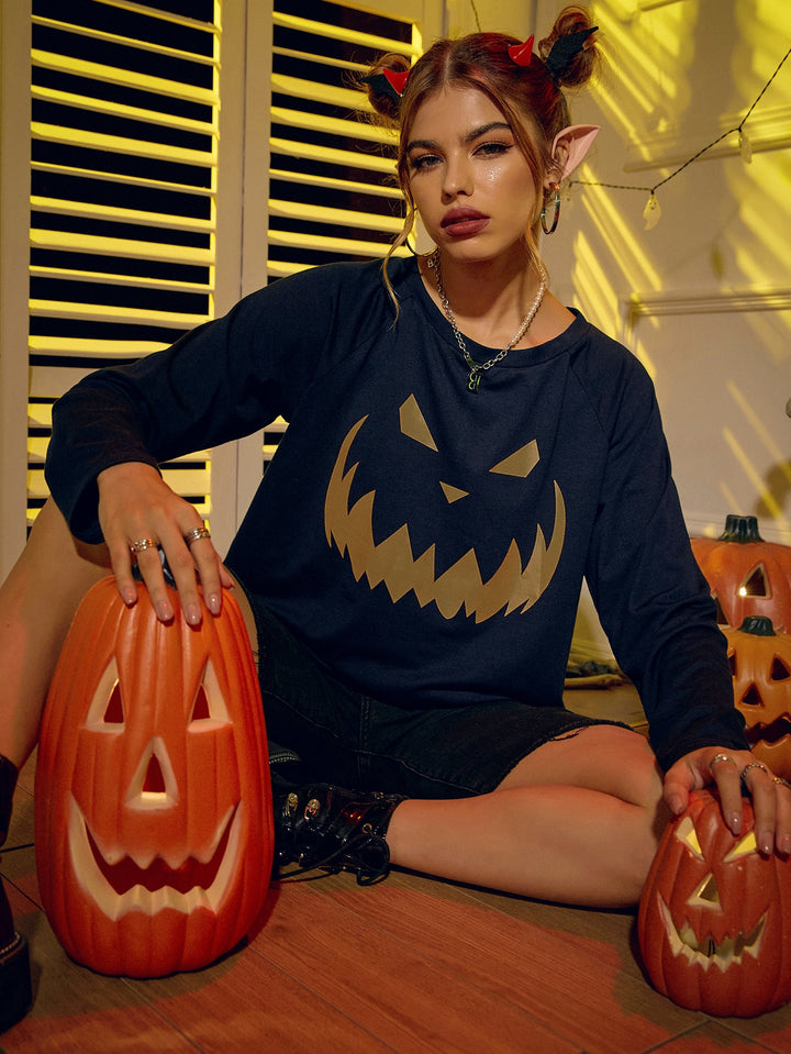 Women's Halloween Printing Fashion Sweater-Blouses & Shirts-Zishirts