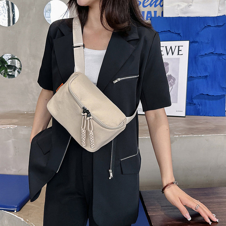 New Waist Bag Single Shoulder Crossbody Phone Bag Solid Color Simple-Women's Bags-Zishirts